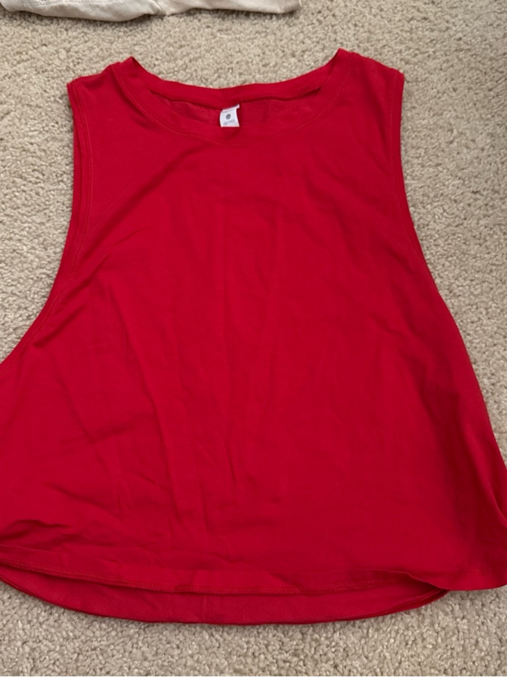 CRZ YOGA Red Sleeveless Crop Tank
